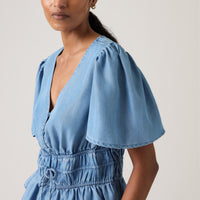 LEVI'S® WOMEN'S RYAN SHORT-SLEEVE CREPE BLOUSE - MULTI COLOUR