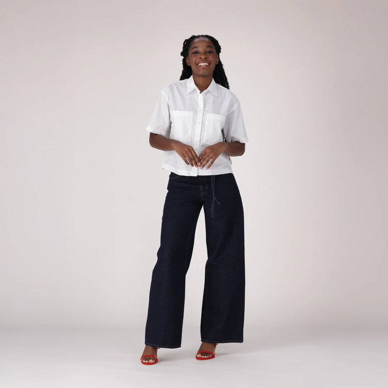 LEVI'S® WOMEN'S XL STRAIGHT - DARK INDIGO - WORN IN