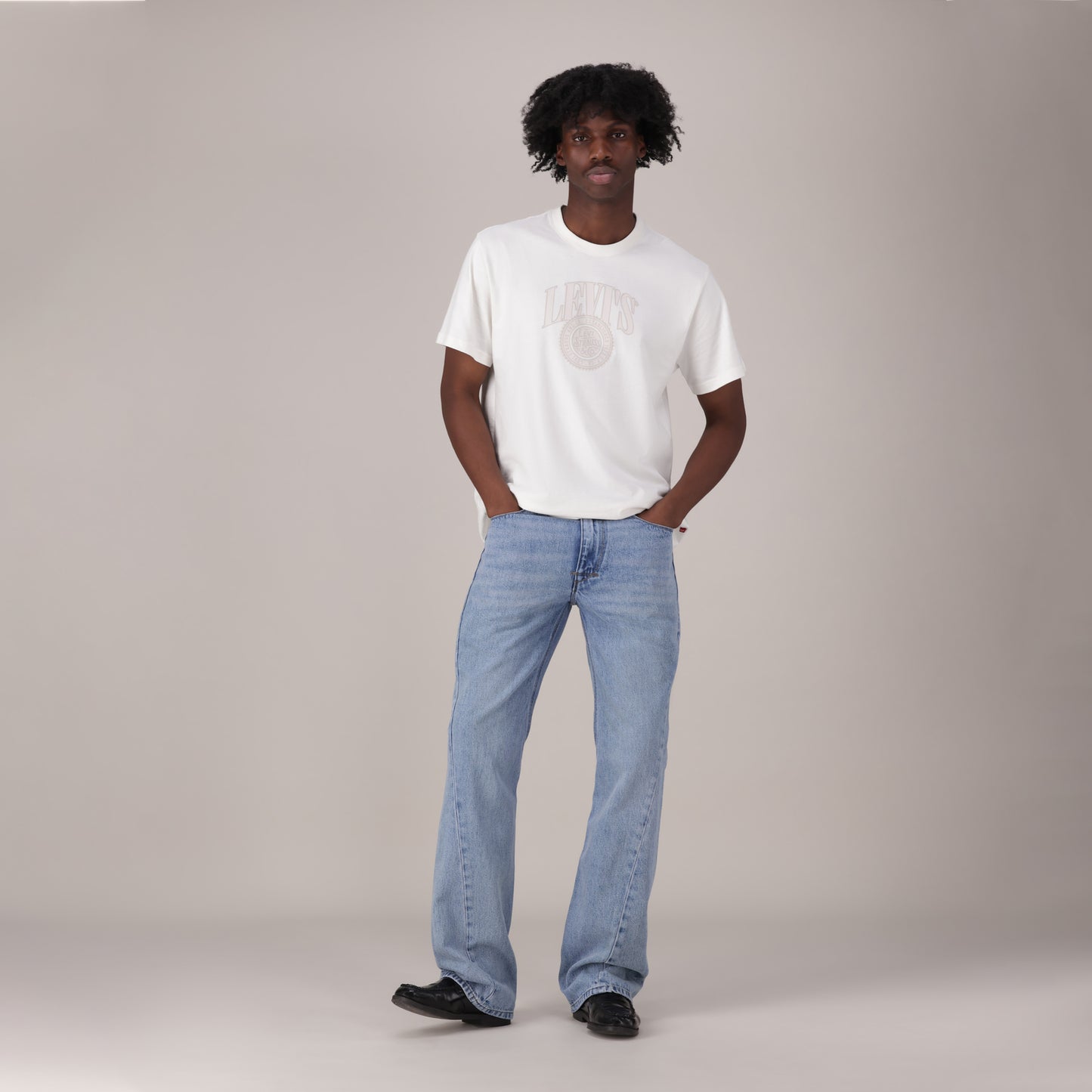 LEVI'S® MEN'S TWISTED SLIM KICK FLARE JEANS - MED INDIGO - WORN IN