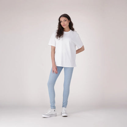LEVI'S® WOMEN'S 720 HIGH-RISE SUPER SKINNY JEANS - LIGHT INDIGO - WORN IN