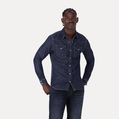 LEVI'S® MEN'S CLASSIC STANDARD FIT WESTERN SHIRT - BLUE