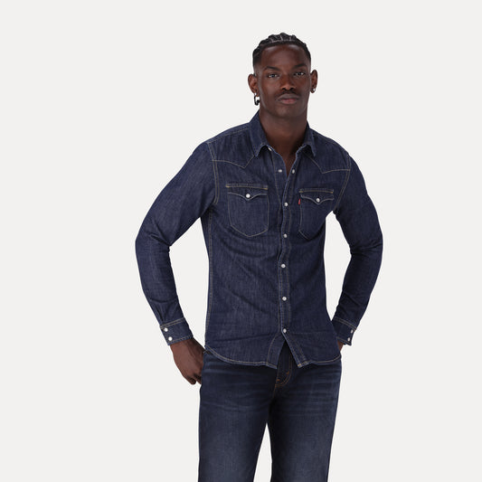 LEVI'S® MEN'S CLASSIC STANDARD FIT WESTERN SHIRT - BLUE