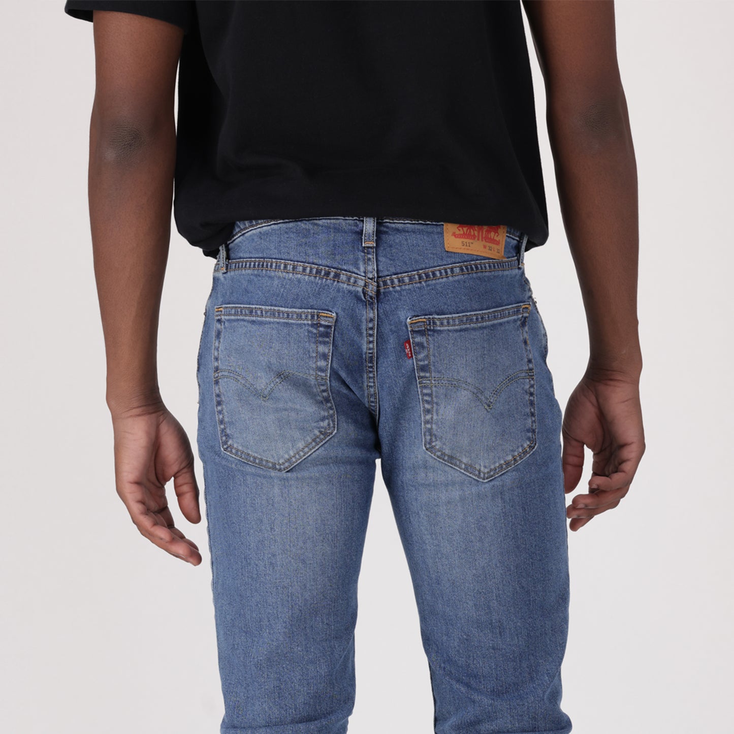 LEVI'S® MEN'S 511™ SLIM JEANS - MED INDIGO - WORN IN