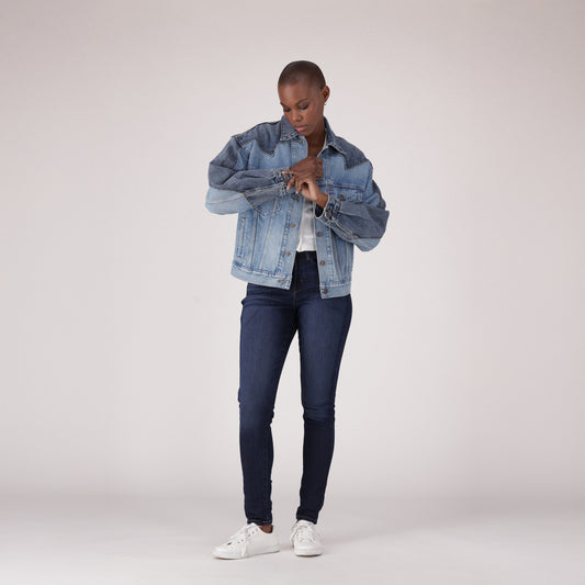LEVI'S® WOMEN'S CURVY HIGH-RISE SUPER SKINNY - DARK INDIGO - WORN IN