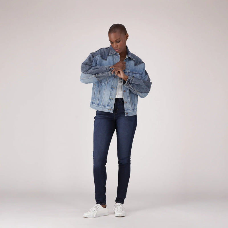 LEVI'S® WOMEN'S CURVY HIGH-RISE SUPER SKINNY - DARK INDIGO - WORN IN