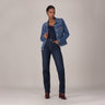 LEVI'S® WOMEN'S RIBCAGE SLIM JEANS - MED INDIGO - WORN IN