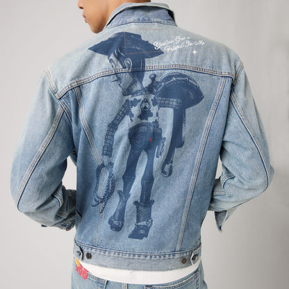 LEVI'S® X TOY STORY MEN'S TYPE III TRUCKER JACKET - MED INDIGO - WORN IN