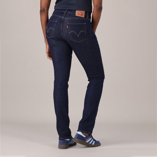 LEVI'S® WOMEN'S CURVY STRAIGHT  - DARK INDIGO - FLAT FINISH