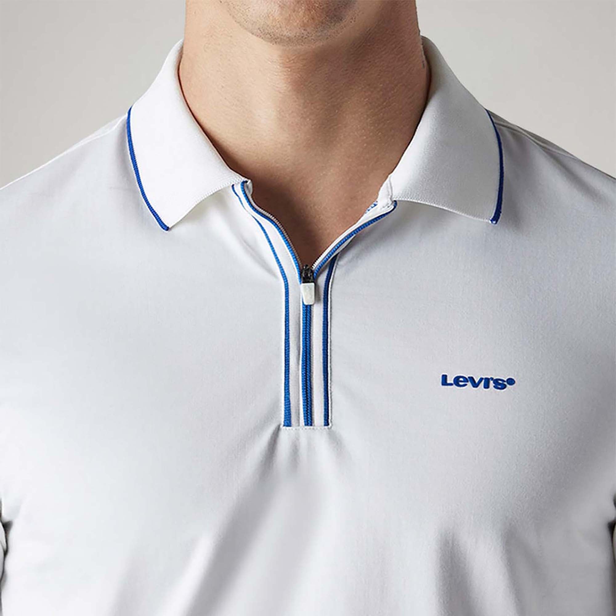 LEVI'S® MEN'S SOLID WHITE TECH POLO T SHIRT - WHITE