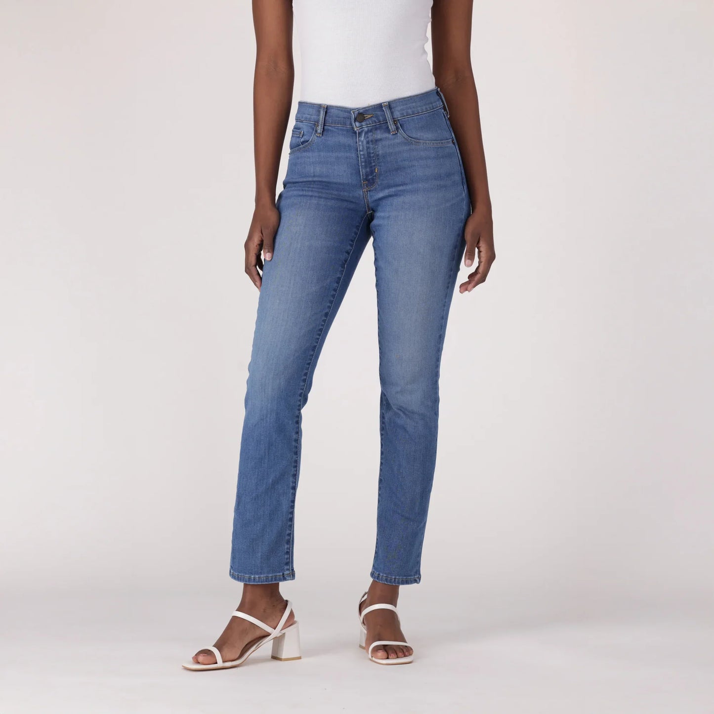 LEVI'S® WOMEN'S CURVY STRAIGHT - MED INDIGO - WORN IN