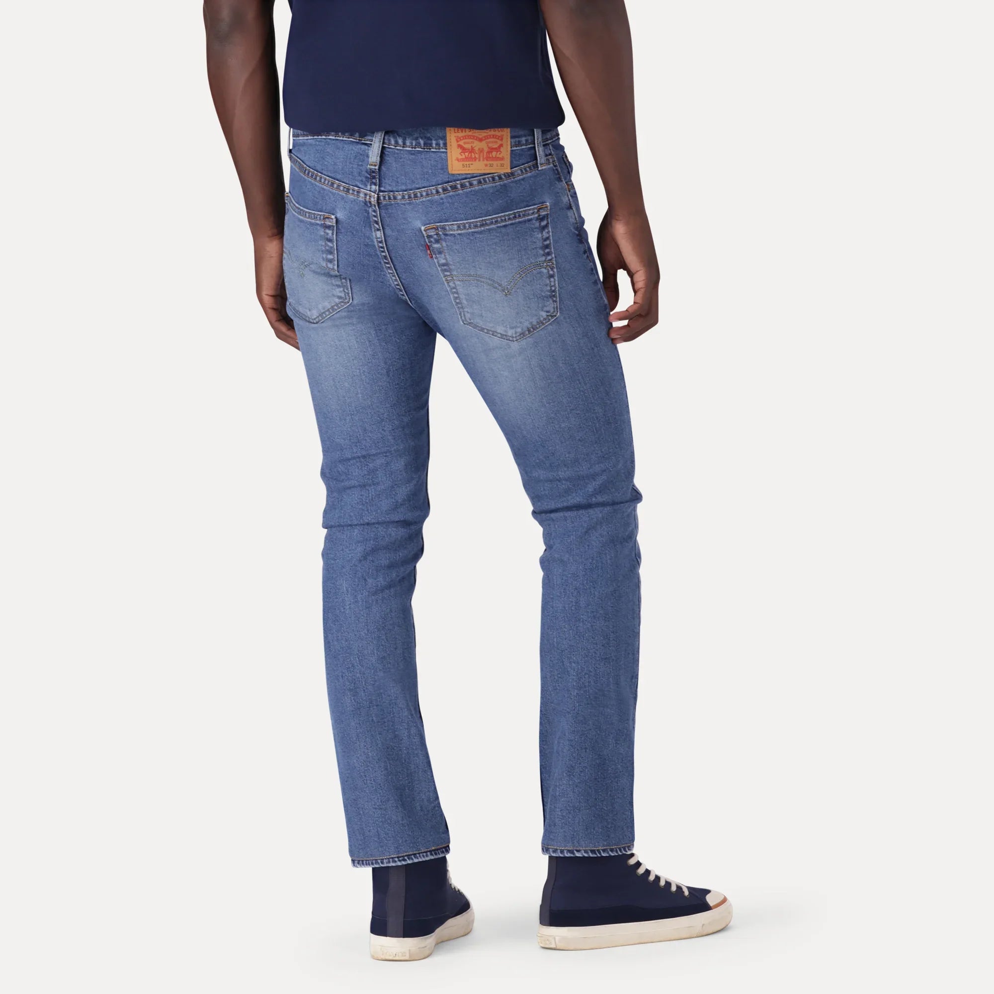 LEVI'S® MEN'S 511™ SLIM JEANS - MED INDIGO - WORN IN