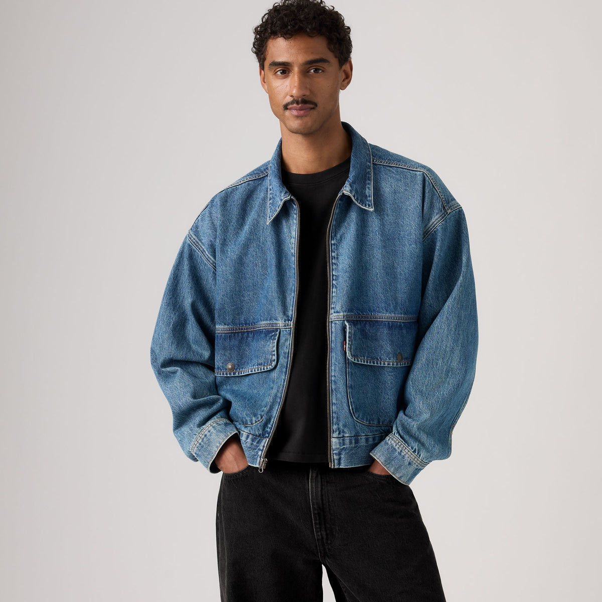LEVI'S® MEN'S WHEELING JACKET - MED INDIGO - WORN IN
