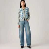 LEVI'S® WOMEN'S BAGGY DAD BARREL JEANS - MED INDIGO - WORN IN