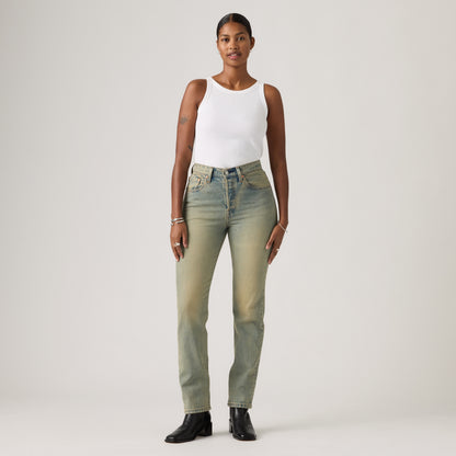 LEVI'S® WOMEN'S 501® ORIGINAL JEANS - MED INDIGO - WORN IN