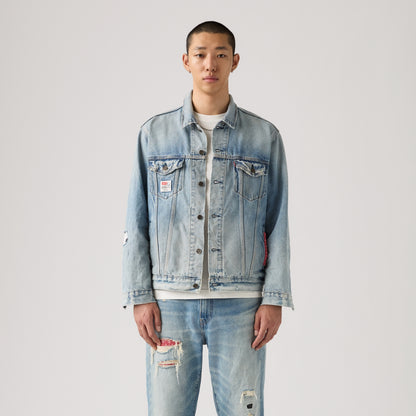 LEVI'S® X TOY STORY MEN'S TYPE III TRUCKER JACKET - MED INDIGO - WORN IN
