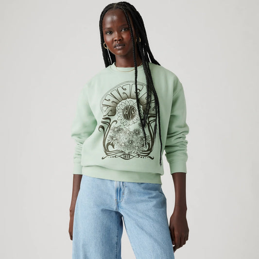 LEVI'Sยฎ WOMEN'S GRAPHIC EVERYDAY CREWNECK SWEATSHIRT - GREEN