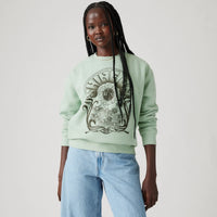 LEVI'S® WOMEN'S GRAPHIC EVERYDAY CREWNECK SWEATSHIRT - GREEN