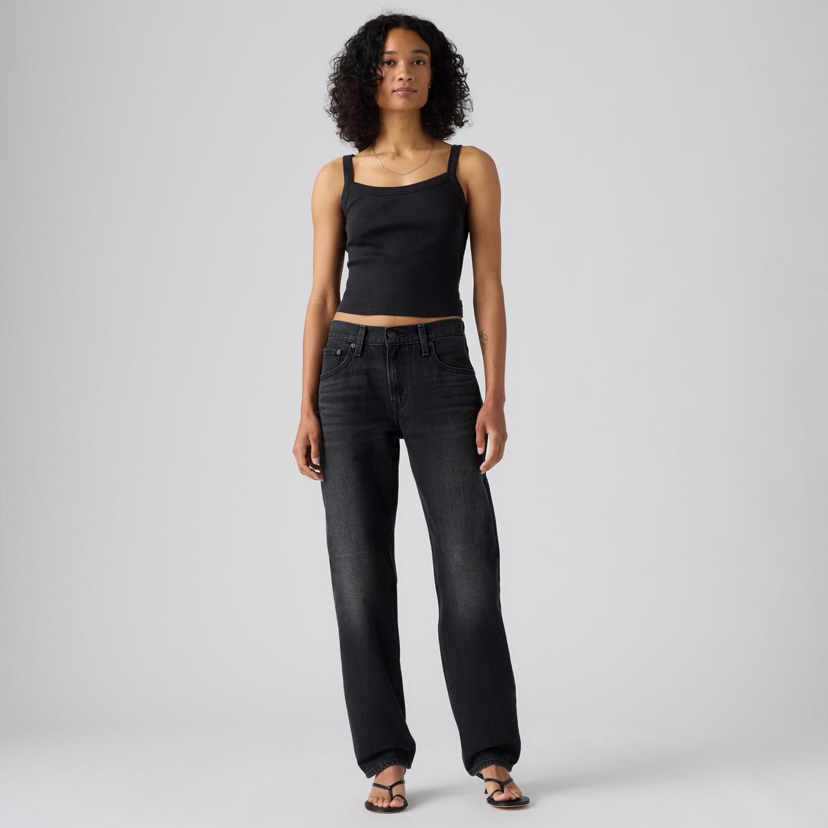 LEVI'S® WOMEN'S LOOSE TAPER JEANS - MED INDIGO - WORN IN
