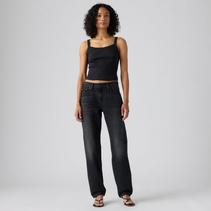 LEVI'S® WOMEN'S LOOSE TAPER JEANS - MED INDIGO - WORN IN
