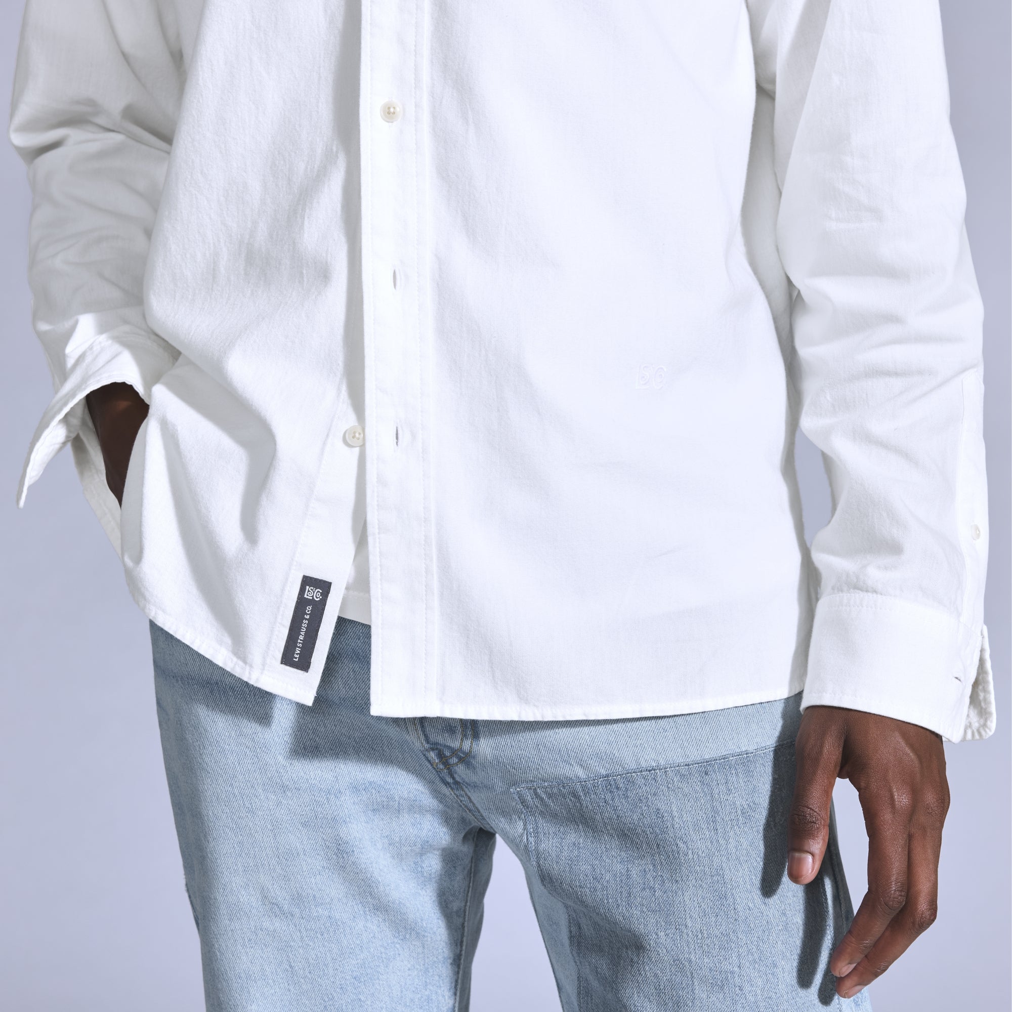 LEVI'S® BLUE TAB™ MEN'S RELAXED BUTTON-UP SHIRT - WHITE