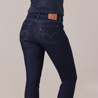 LEVI'S® WOMEN'S CURVY STRAIGHT  - DARK INDIGO - FLAT FINISH
