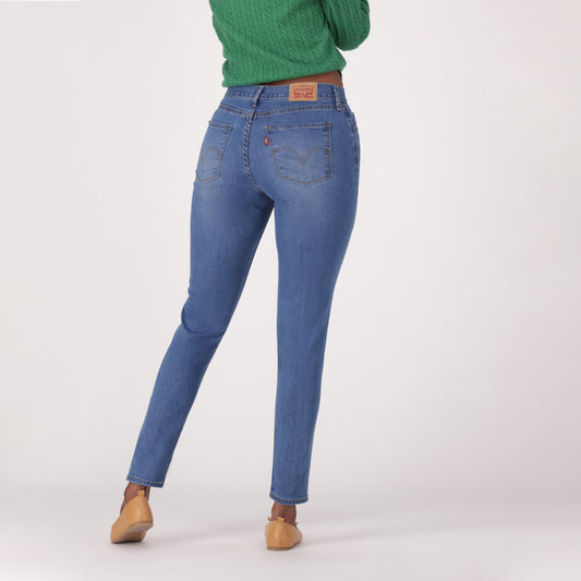 LEVI'S® WOMEN'S CURVY SUPER SKINNY  - MED INDIGO - WORN IN