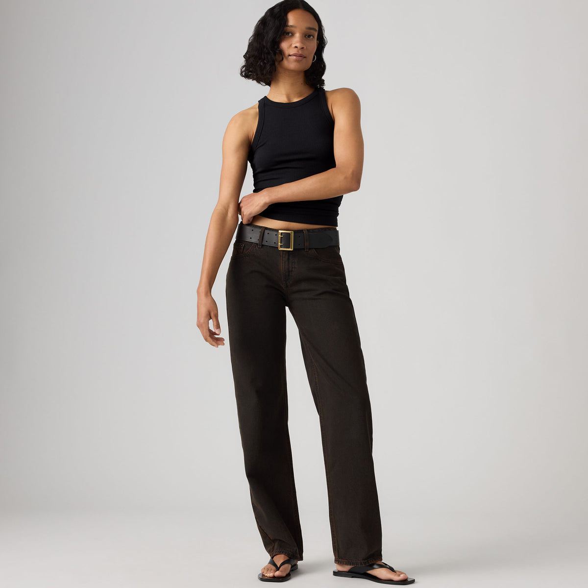LEVI'S® WOMEN'S LOW STRAIGHT JEANS - BROWN