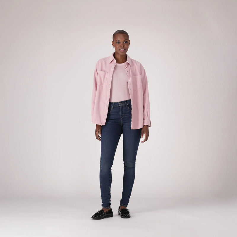 LEVI'S® WOMEN'S CURVY HIGH-RISE SUPER SKINNY - DARK INDIGO - WORN IN