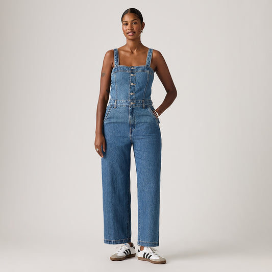 LEVI'S® WOMEN'S DREA JUMPSUIT - MED INDIGO - FLAT FINISH