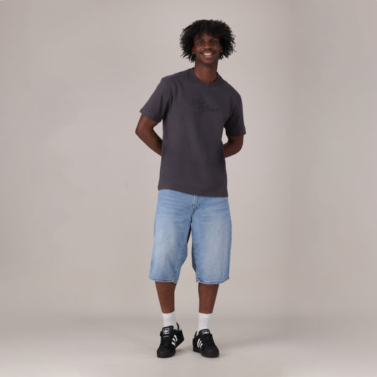 LEVI'S® MEN'S 478 BAGGY SHORTS - MED INDIGO - WORN IN