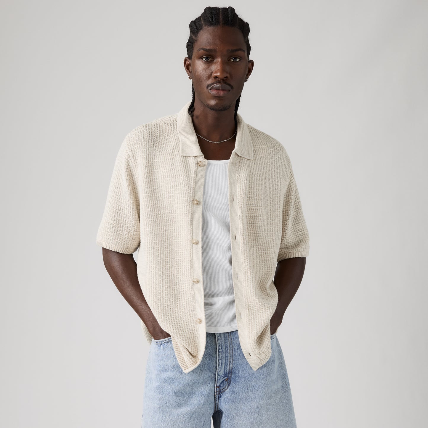 LEVI'S® MEN'S KNIT CAMP SHIRT - MULTI COLOUR