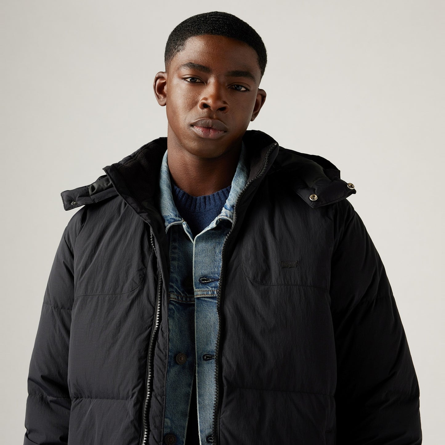 LEVI'S® MEN'S ROCKRIDGE SHORT PUFFER - BLACK
