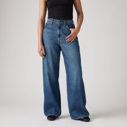 LEVI'S® WOMEN'S CINCH BAGGY JEANS - MED INDIGO - WORN IN