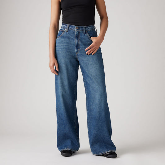LEVI'S® WOMEN'S CINCH BAGGY JEANS - MED INDIGO - WORN IN