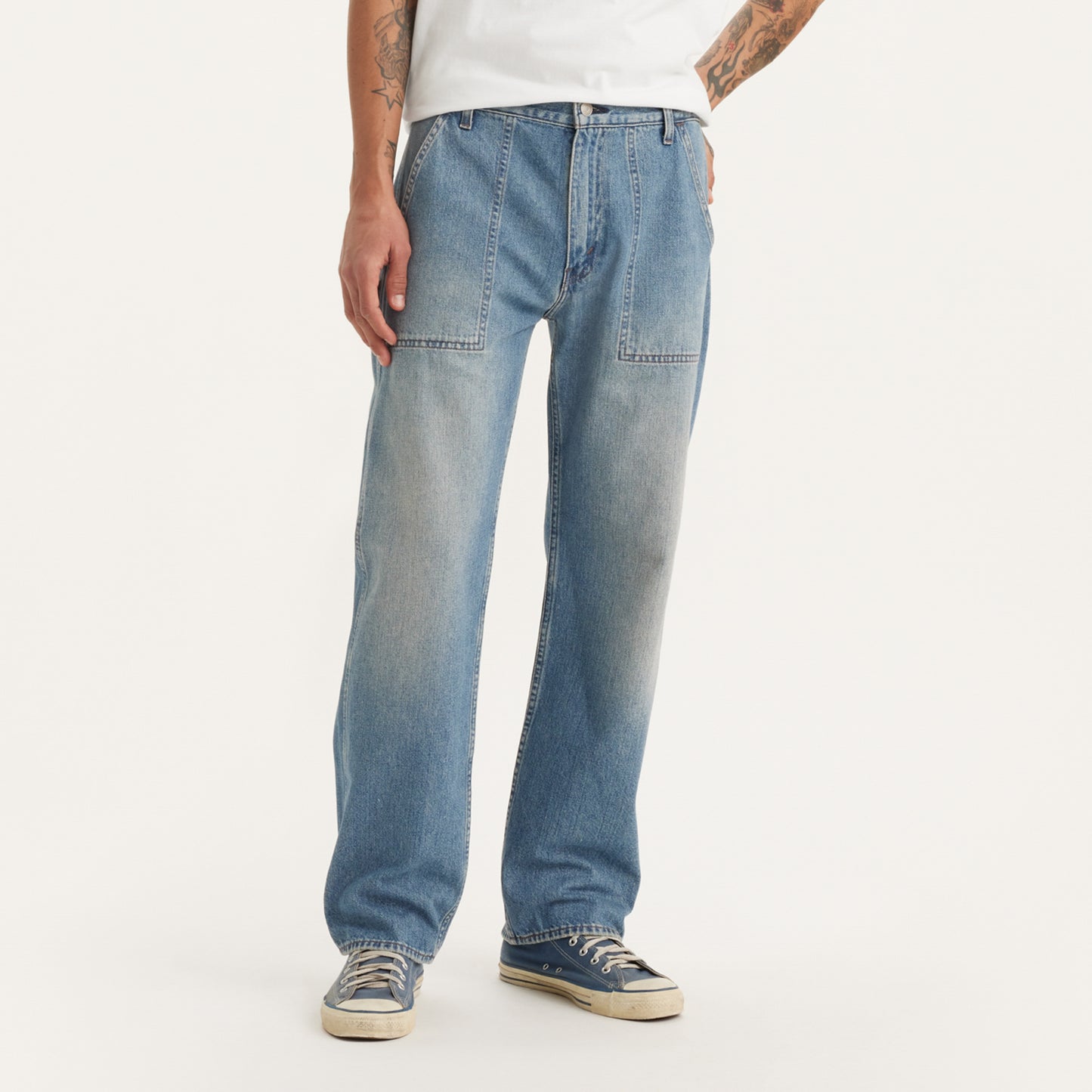 LEVI'S® MEN'S 555™ RELAXED STRAIGHT UTILITY JEANS - MEDIUM WASH