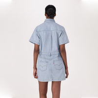 LEVI'S® WOMEN'S SHORT-SLEEVE LOGAN WESTERN DRESS - MULTI COLOUR