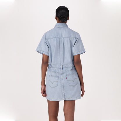 LEVI'S® WOMEN'S SHORT-SLEEVE LOGAN WESTERN DRESS - MULTI COLOUR