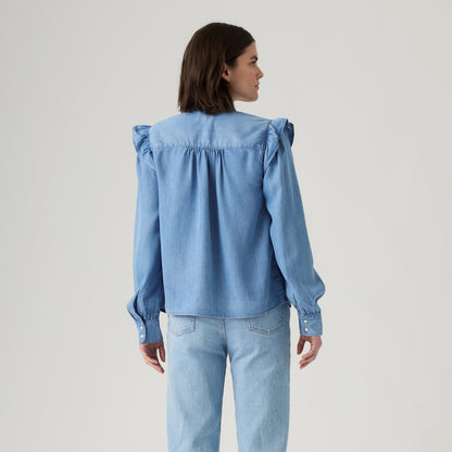 LEVI'S® WOMEN'S GIANNA LONG-SLEEVE BLOUSE - MULTI COLOUR