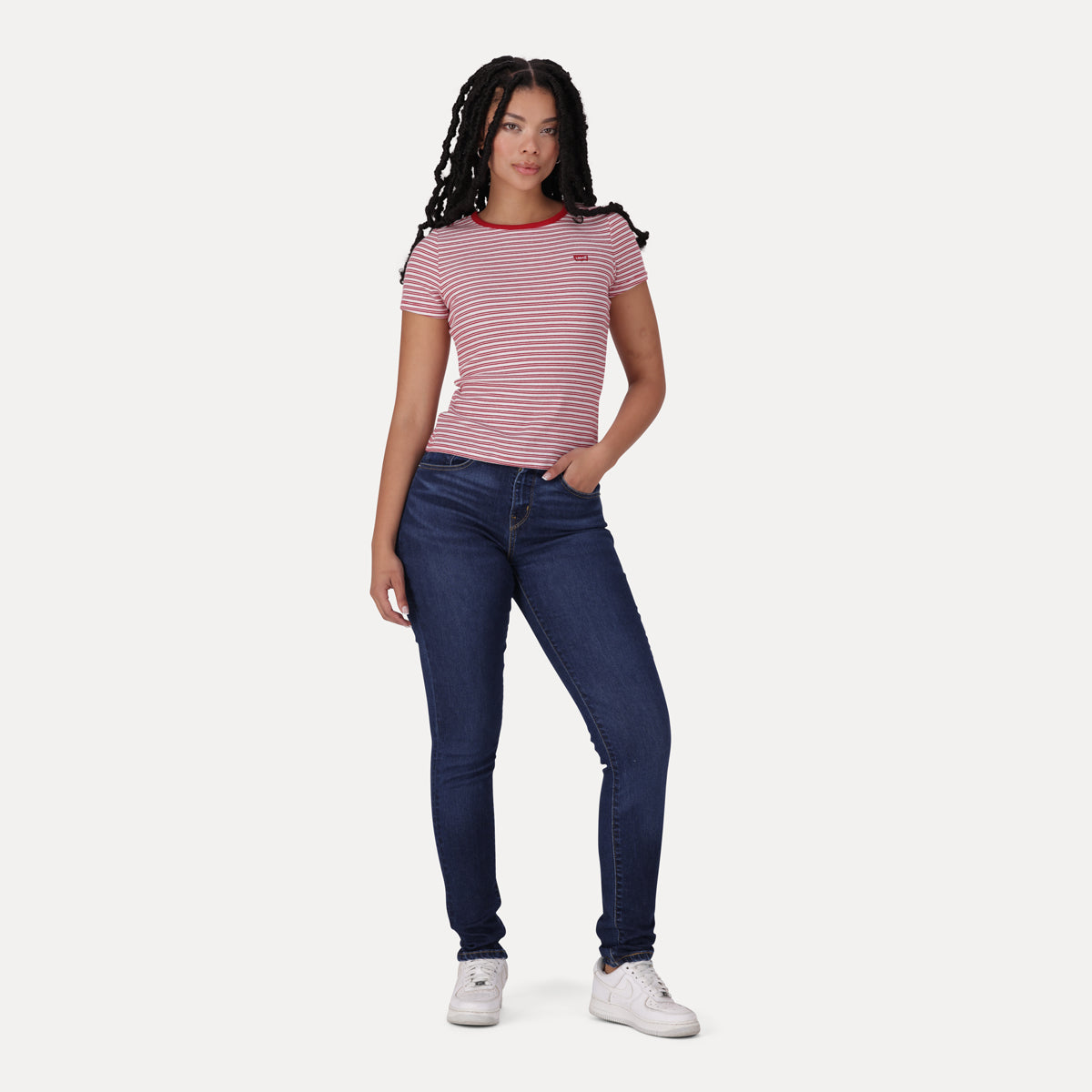 LEVI'S® WOMEN'S CURVY HIGH-RISE SUPER SKINNY - DARK INDIGO - WORN IN
