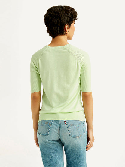 LEVI’S® WOMEN'S SOLID BOAT NECK TOP - GREEN