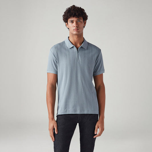 LEVI'S® MEN'S TEXTURED JACQUARD POLO T-SHIRT - BLUE