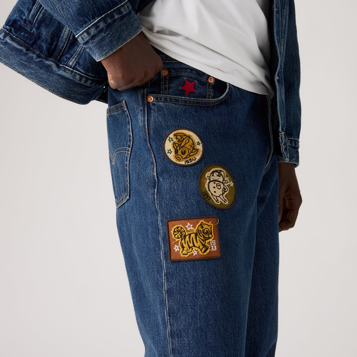 LEVI'S® MEN’S 578™ BAGGY JEANS - MED INDIGO - WORN IN