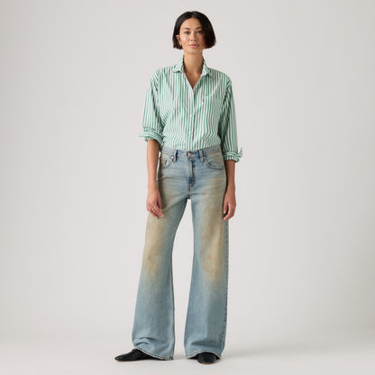 LEVI'S® WOMEN'S LOOSE BOOT JEANS - MED INDIGO - WORN IN