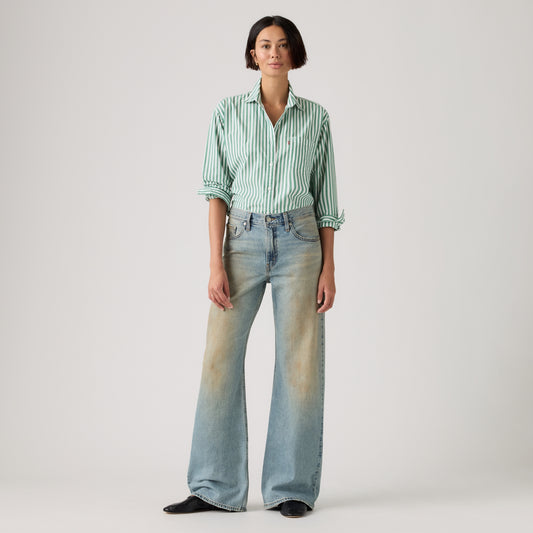 LEVI'S® WOMEN'S LOOSE BOOT JEANS - MED INDIGO - WORN IN