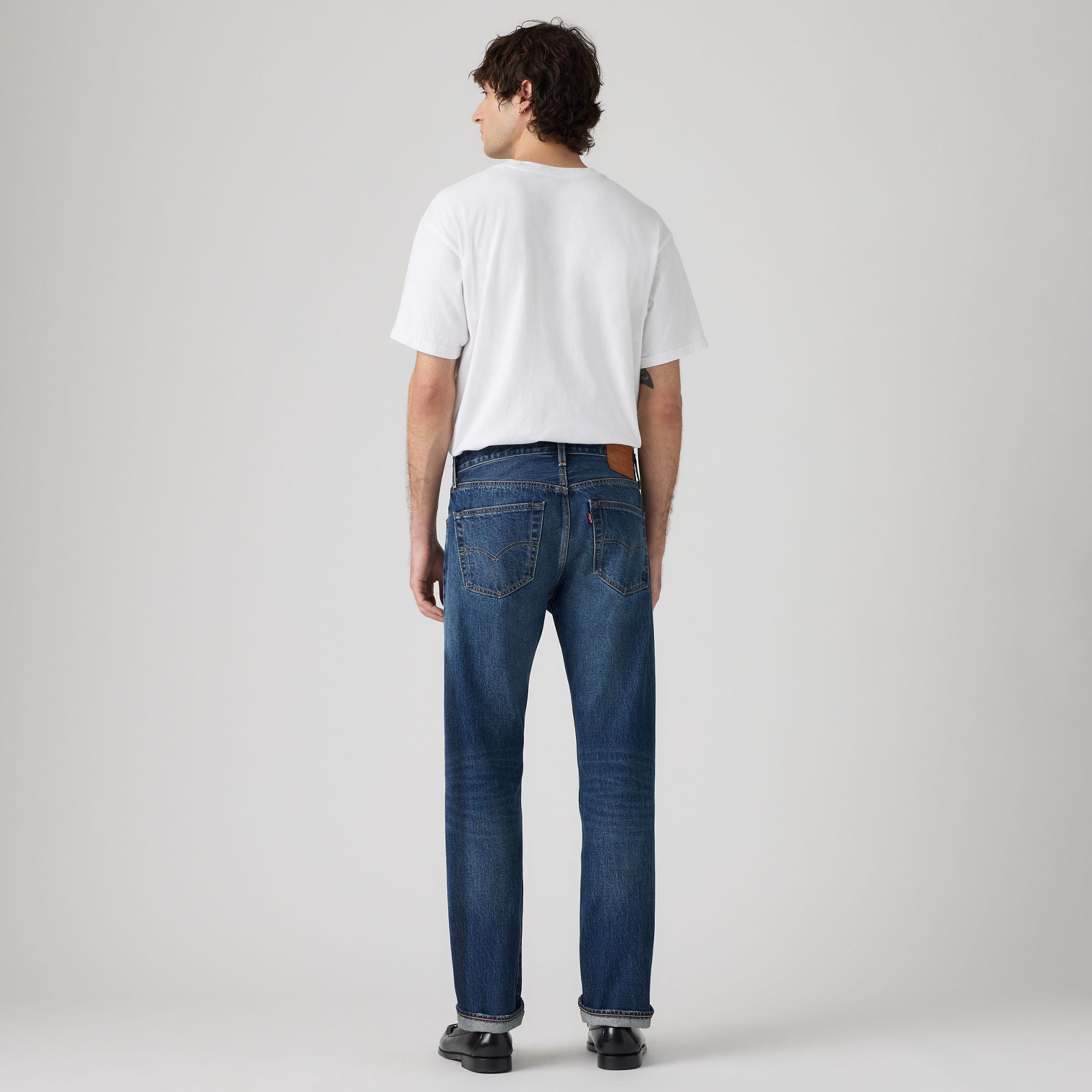 LEVI'S® MEN'S 501® ORIGINAL SELVEDGE JEANS - DARK INDIGO - WORN IN