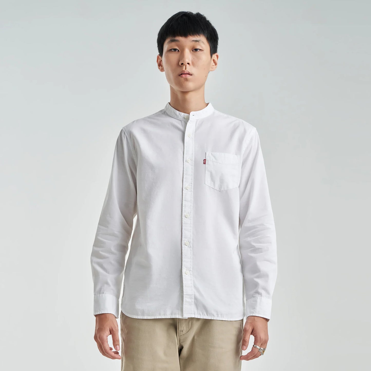 LEVI'S® MEN'S BANDED COLLAR 1 POCKET SHIRT - NEUTRAL