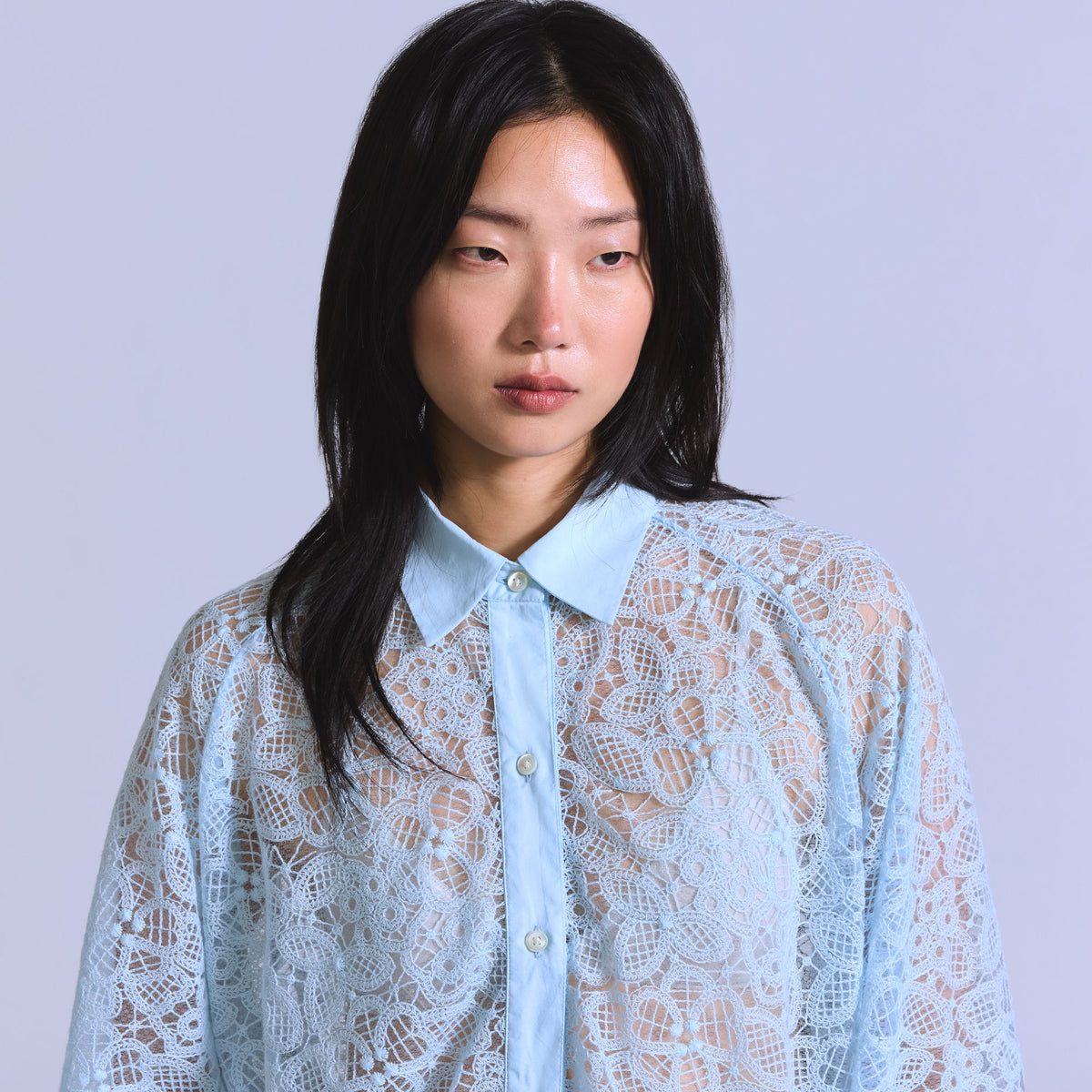 LEVI'S® BLUE TAB™ WOMEN'S LACE WOVEN SHIRT - BLUE