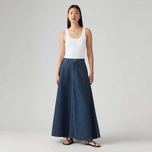 LEVI'Sยฎ WOMEN'S XL SKIRT - DARK INDIGO - FLAT FINISH