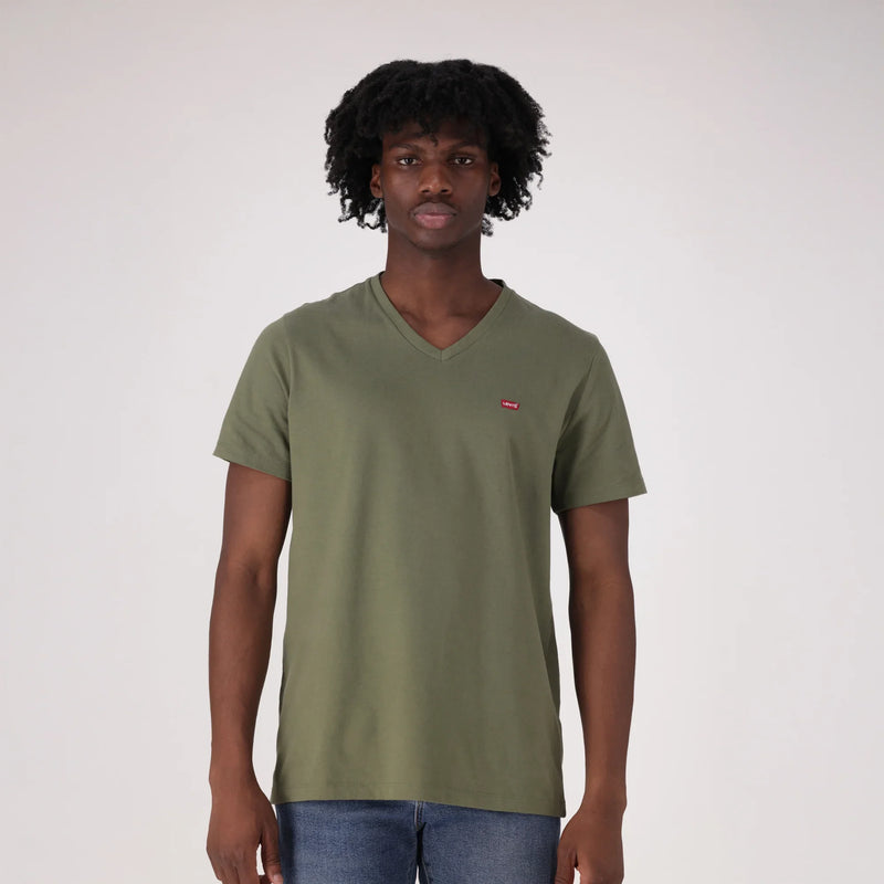 LEVI'S® MEN'S ORIGINAL HOUSEMARK V-NECK T-SHIRT - GREEN