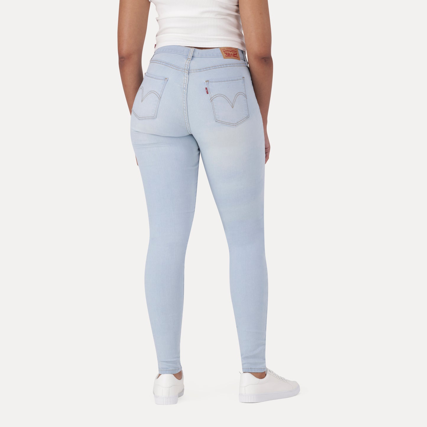 LEVI'S® CURVY HIRISE SUPERSKINNY  - LIGHT INDIGO - WORN IN